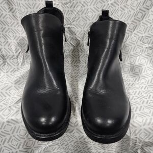Dream Pairs Black Leather Ankle Boots Size 10